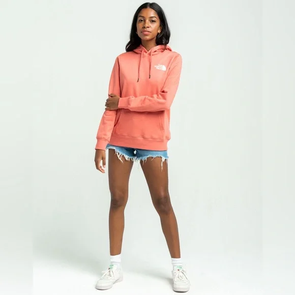 THE NORTH FACE Box NSE Never Stop Exploring Rose Salmon Pink Hoodie XS - Picture 4 of 12